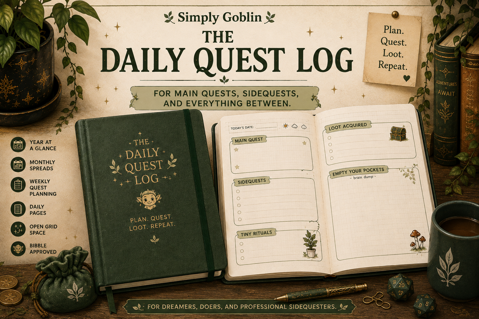 The Daily Quest Log planner cover